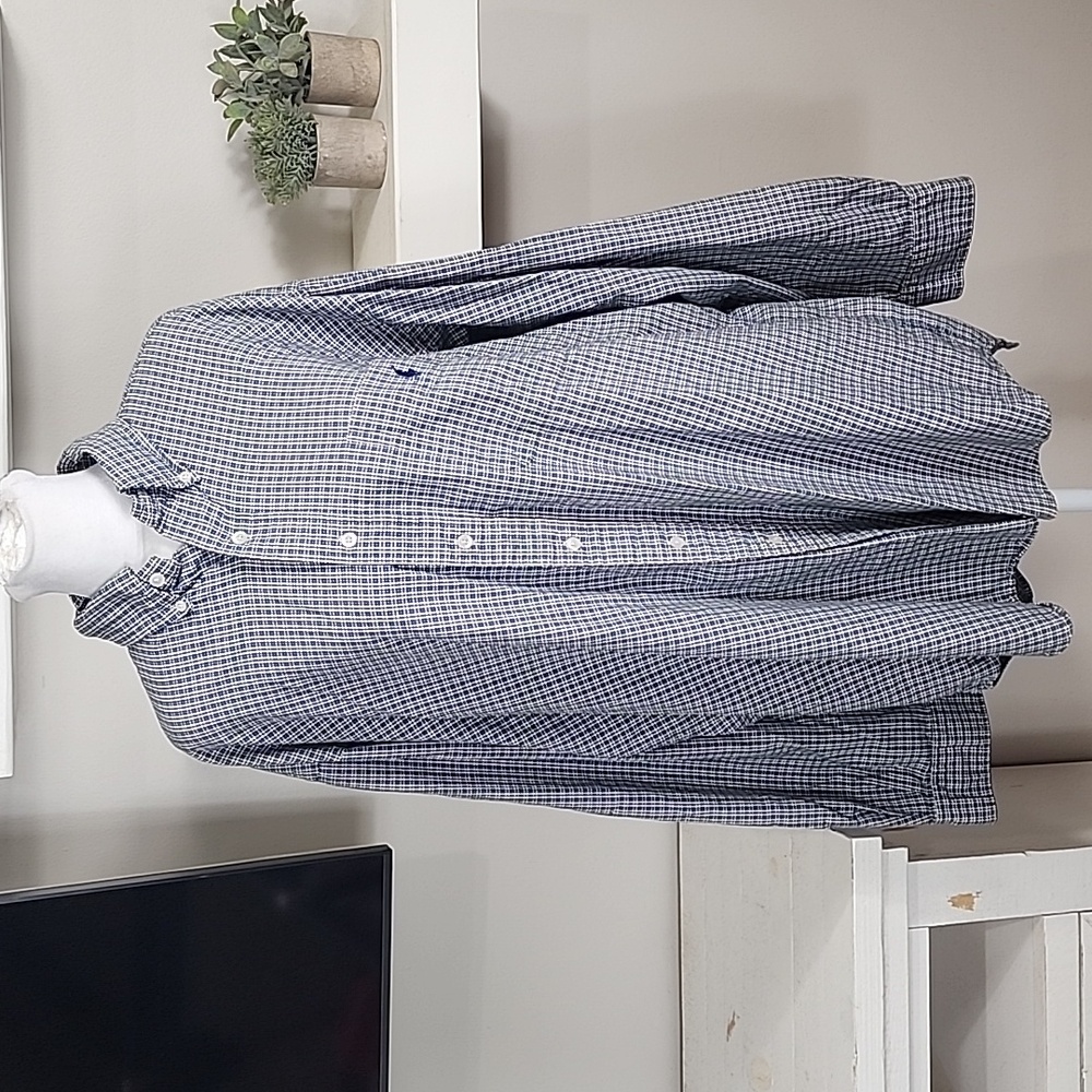 Ralph Lauren Blake Blue Plaid Long Sleeve Button Down Shirt